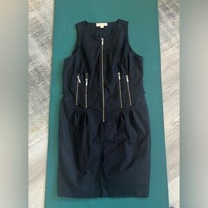 Michael Kors Size 12 Black Pencil Dress Zippers Straight Slit Lined Womens